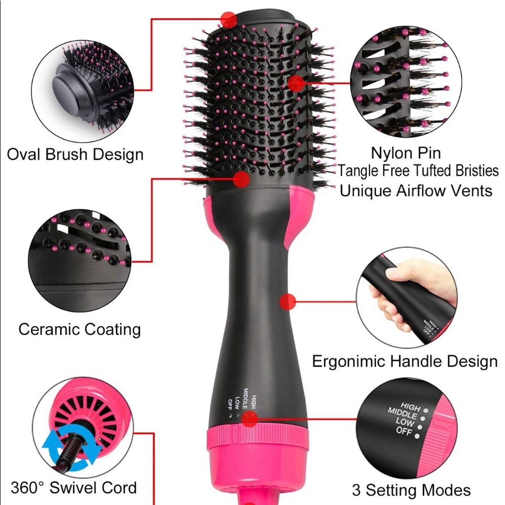 DIY blowouts. Volumizer Hot round hair brush